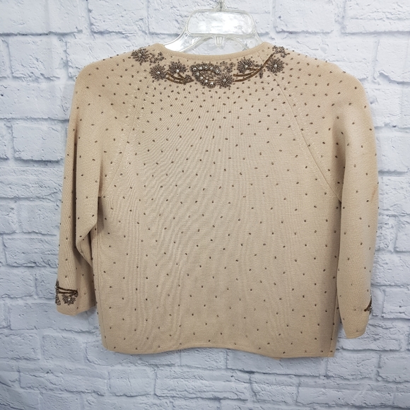 Fully Fashioned VTG Beaded/Sequined Evening/Cocktail Cardigan - Picture 5 of 8